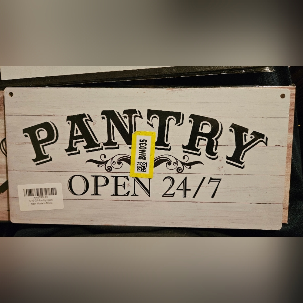 Rustic White Pantry Sign
